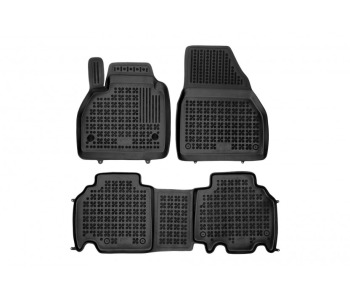 Гумени стелки комплект предни и задни (3 броя) - Черни за MERCEDES CITAN (W415) пътнически от 2012