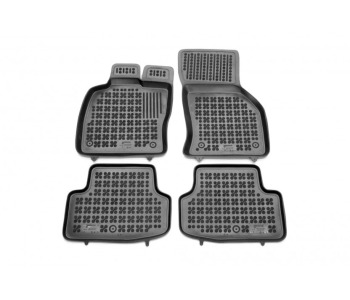 Гумени стелки комплект предни и задни (4 броя) - черни за SEAT LEON (5F1) хечбек от 2012