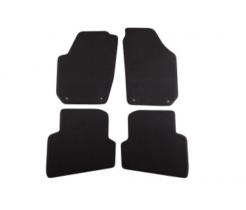 Мокетни стелки PETEX черни Style - комплект предни и задни (4 броя) за SKODA FABIA II (542) хечбек от 2006 до 2014