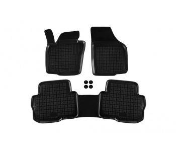 Гумени стелки комплект предни и задни (3 броя) черни за SEAT ALHAMBRA (710, 711) от 2010