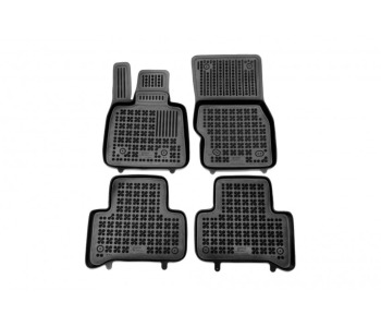Гумени стелки черни 4-бр (1-ви и 2-ри ред седалки) за ALFA ROMEO STELVIO (949) от 2016