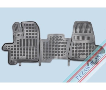 Гумени стелки черни 1-бр (1-ви ред седалки) за FORD TRANSIT товарен от 2013