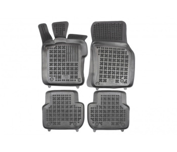 Гумени стелки черни 4-бр (1-ви и 2-ри ред седалки) за JAGUAR XF (X260) от 2015