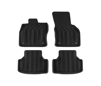3D Мокетни стелки GUZU Premium титаниево черни (4 броя) за SEAT LEON ST (5F8) комби от 2013