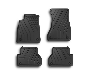 Гумени стелки SPARTLine от висококачествен OEM материал (4 броя) черни за AUDI A4 (8W, B9) от 2015