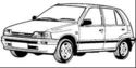 Стелки за багажник за DAIHATSU CHARADE III (G100, G101, G102) от 1987 до 1993