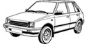 Стелки за багажник за DAIHATSU CHARADE II (G11, G30) от 1983 до 1987