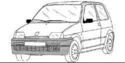 Гумени стелки за FIAT CINQUECENTO (170) от 1991 до 1998