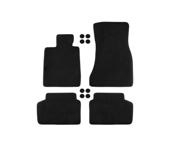 Мокетени стелки PETEX 4 части черни Style материя за BMW 7 Ser G11, G12) от 2014