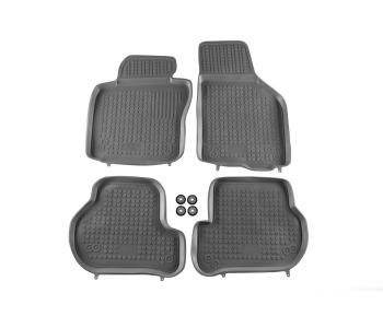 Гумени стелки комплект предни и задни (4 броя) - Сиви за SEAT LEON (5F1) хечбек от 2012