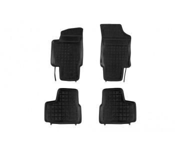 Гумени стелки комплект предни и задни (4 броя) - черни за SEAT Mii (KF1) от 2011