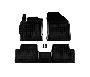 Гумени стелки комплект предни и задни (3 броя) - черни за TOYOTA AURIS (_E18_) TOURING SPORTS комби от 2013