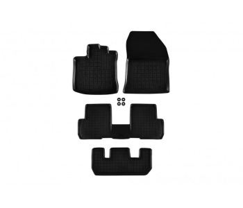 Гумени стелки комплект предни и задни (4 броя) - черни за DACIA LODGY от 2012