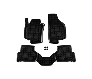Гумени стелки комплект предни и задни (3 броя) - черни за SEAT ALTEA XL (5P5, 5P8) от 2006 до 2015
