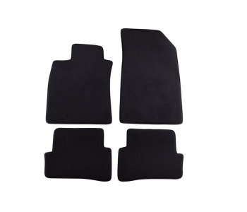 Мокетни стелки PETEX черни Style - комплект предни и задни (4 броя) за RENAULT CLIO III (BR0/1, CR0/1) от 2005 до 2012