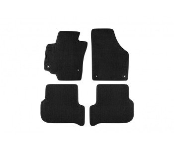 Мокетни стелки PETEX черни Style - комплект предни и задни (4 броя) за SKODA YETI (5L) от 2009 до 2017