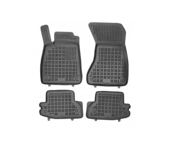 Гумени стелки черни 4-бр (1-ви и 2-ри ред седалки) за AUDI A5 купе (F53) от 2016