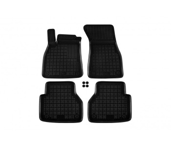 Гумени стелки черни 4-бр (1-ви и 2-ри ред седалки) за AUDI A6 Avant (C8, 4A5) от 2018