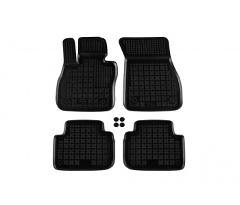 Гумени стелки черни 4-бр (1-ви и 2-ри ред седалки) за BMW 1 (F40) от 2019