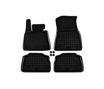 Гумени стелки черни 4-бр (1-ви и 2-ри ред седалки) за BMW X6 (G06, F96) от 2019