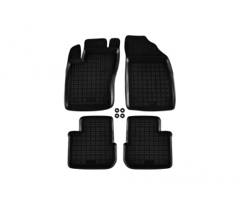 Гумени стелки черни 4-бр (1-ви и 2-ри ред седалки) за FIAT TIPO (356) седан от 2015