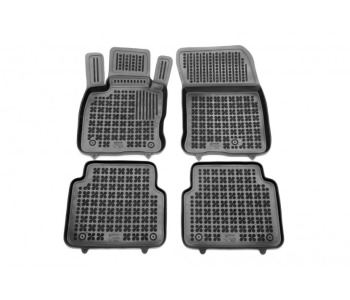 Гумени стелки черни 4-бр (1-ви и 2-ри ред седалки) за FORD KUGA III (DFK) от 2019