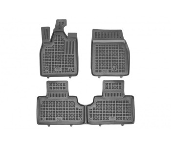 Гумени стелки черни 3-бр (1-ви и 2-ри ред седалки) за FORD MUSTANG MACH-E от 2020