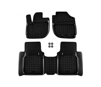 Гумени стелки черни 3-бр (1-ви и 2-ри ред седалки) за HONDA HR-V (RU) от 2014