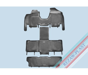 Гумени стелки черни 3-бр (1-ви, 2-ри и 3-ти ред седалки) за HONDA ODYSSEY (RL5) от 2010