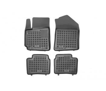 Гумени стелки черни 4-бр (1-ви и 2-ри ред седалки) за HYUNDAI i10 (AC3, AI3) от 2019