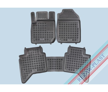 Гумени стелки черни 3-бр (1-ви и 2-ри ред седалки) за ISUZU D-MAX III (RG01) от 2019