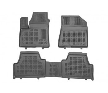 Гумени стелки черни 3-бр (1-ви и 2-ри ред седалки) за KIA SOUL III (SK3) от 2019