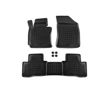 Гумени стелки черни 3-бр (1-ви и 2-ри ред седалки) за SSANGYONG TIVOLI от 2015