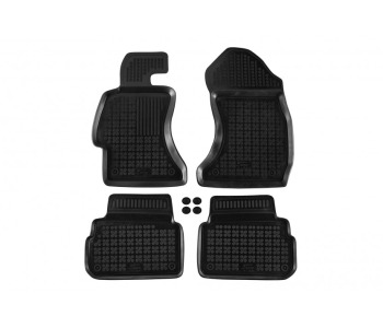 Гумени стелки черни 4-бр (1-ви и 2-ри ред седалки) за SUBARU XV (GT) от 2017