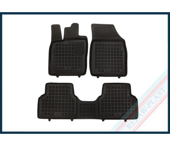 Гумени стелки черни 3-бр (1-ви и 2-ри ред седалки) за VOLKSWAGEN ID.3 (E11) от 2019