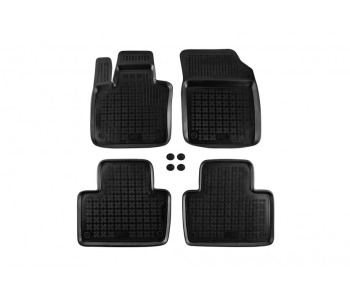 Гумени стелки черни 4-бр (1-ви и 2-ри ред седалки) за VOLVO XC90 II от 2014
