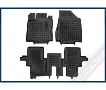 Гумени стелки комплект предни и задни черни 3бр за INFINITI QX60 от 2012