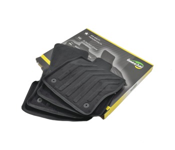 3D Мокетни стелки GUZU Premium титаниево черни (4 броя) за SEAT TOLEDO IV (KG3) от 2012